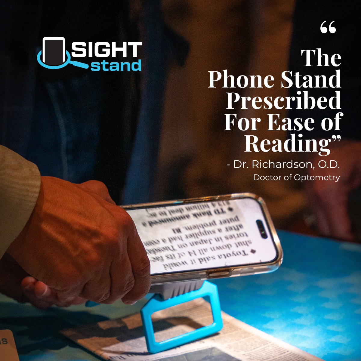 All New, Doctor Recommended SightStand For Reading Independence - FREE Lens Clip Included