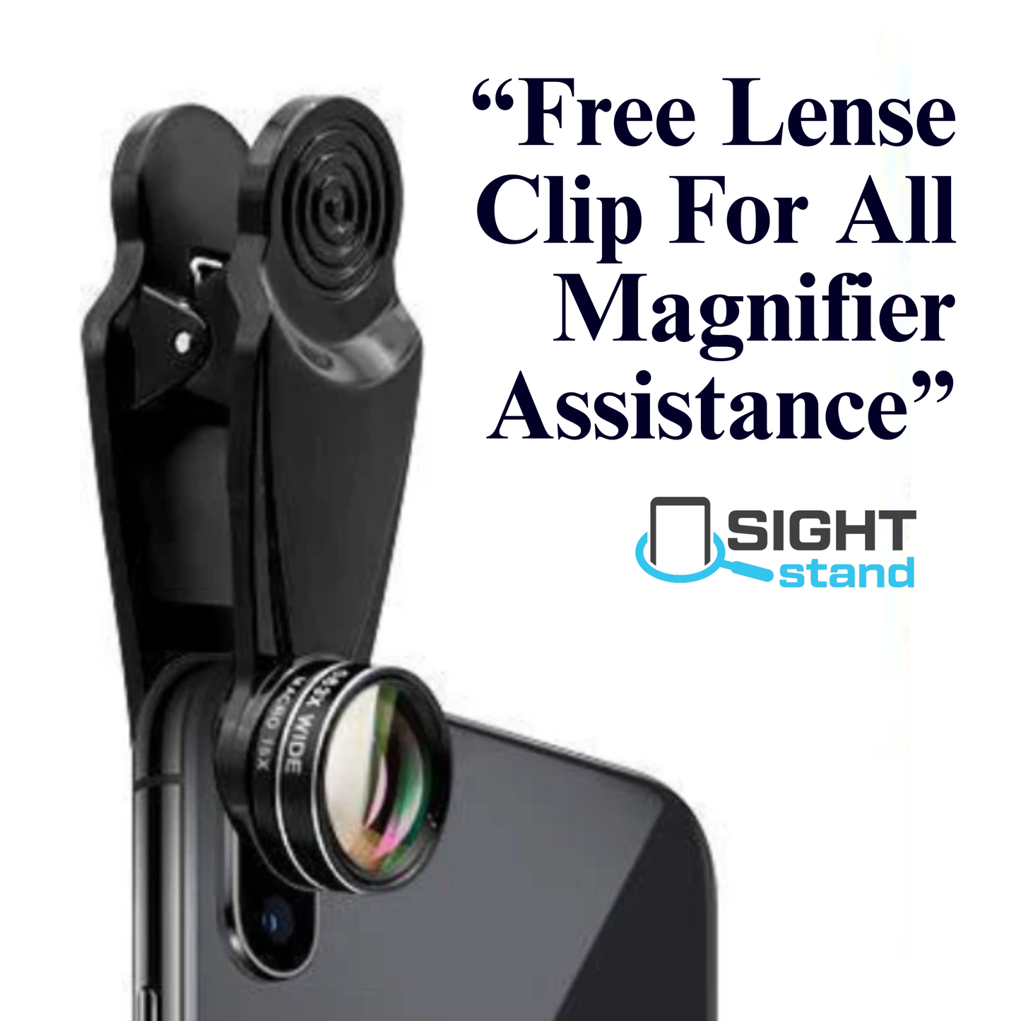 All New, Doctor Recommended SightStand For Reading Independence - FREE Lens Clip Included